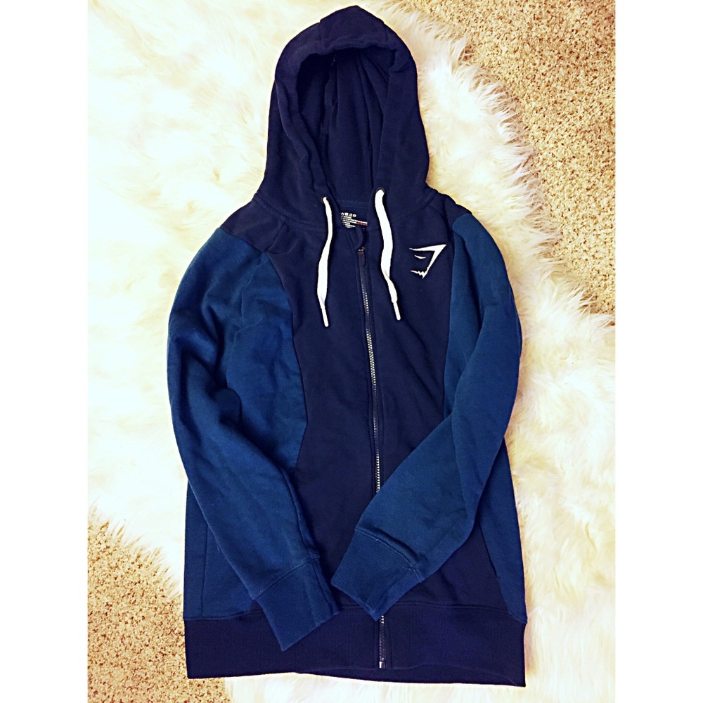 SALE! Navy/Blue Men’s Zip Up Gymshark Hoodie