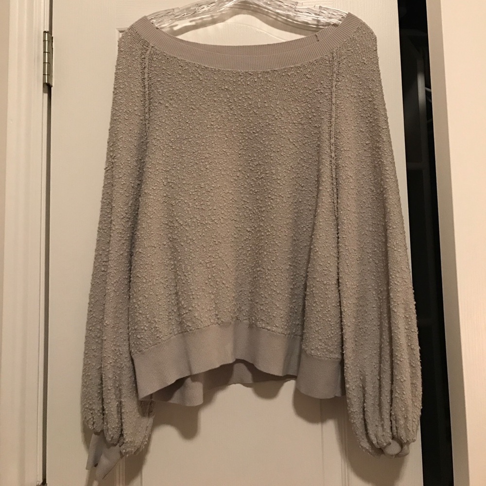 Free People Found My Friend Sweater Silver