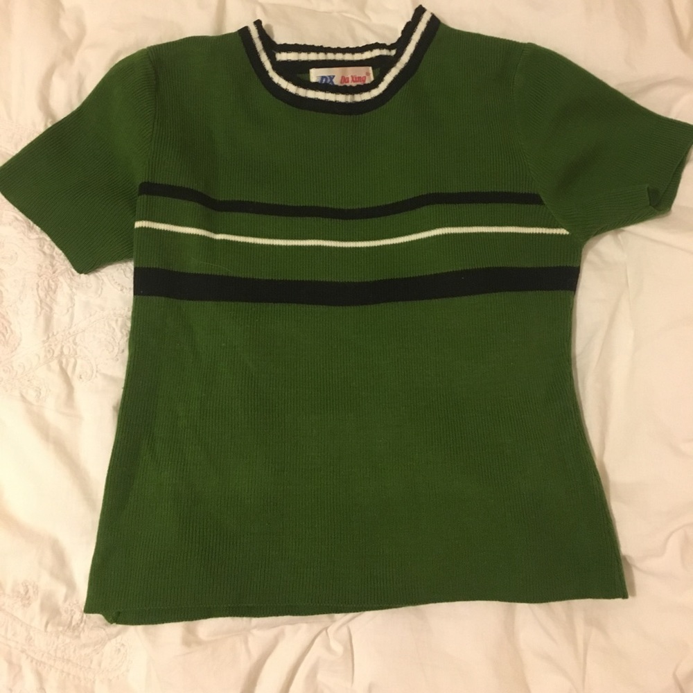 Knit Green Crop Top