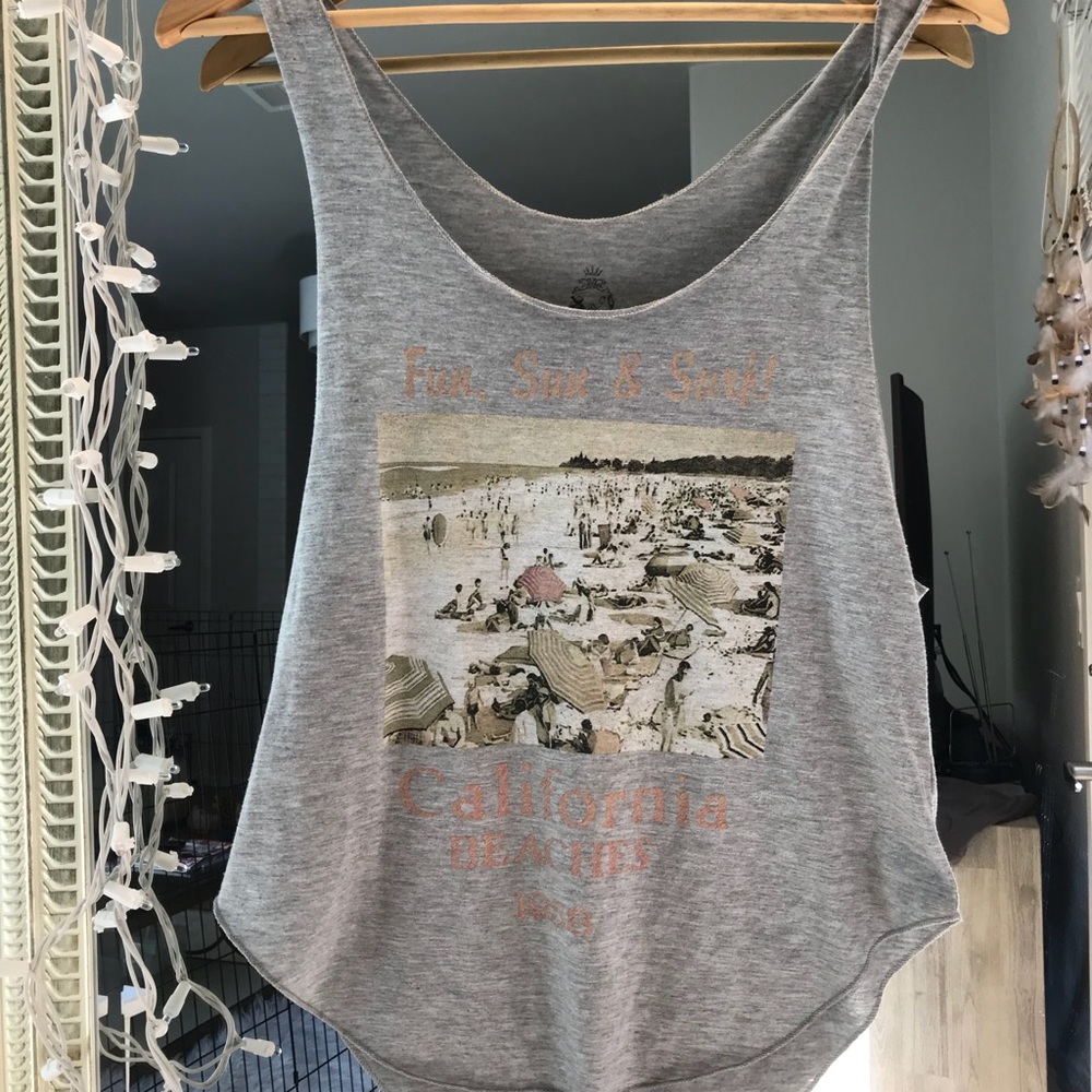 Grey California beaches Tank Top
