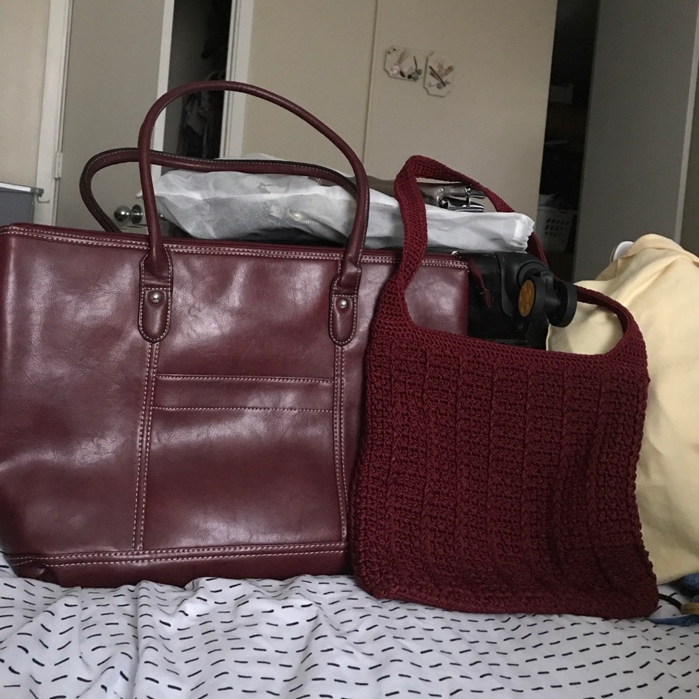 NWOT Two Burgundy Bags