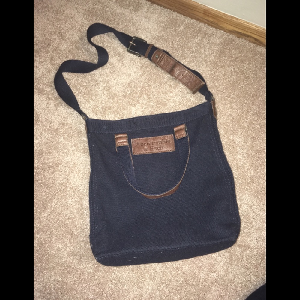 Navy blue Abercrombie and Fitch tote