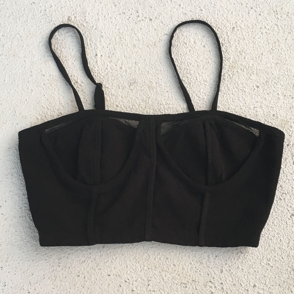 Sparkle & Fade Urban Outfitter Black Crop Top