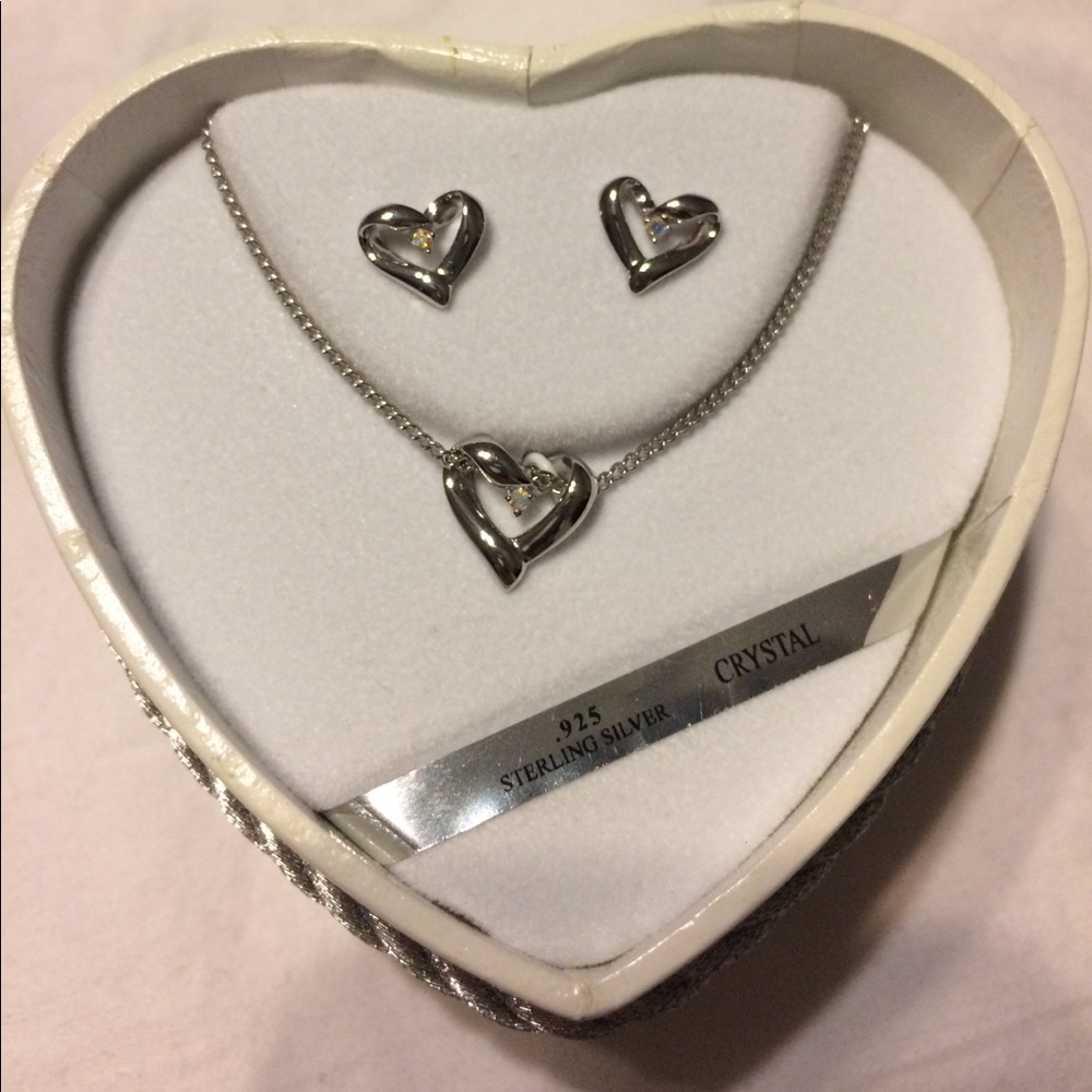 Necklace and earing set sterling silver