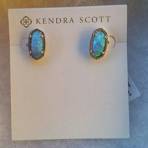 kendra scott blue opal earrings