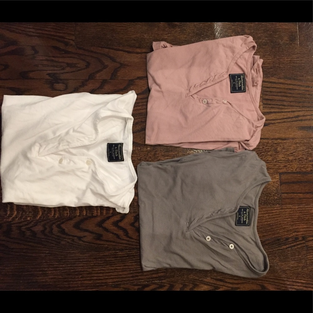 Abercrombie and Fitch Henley tees