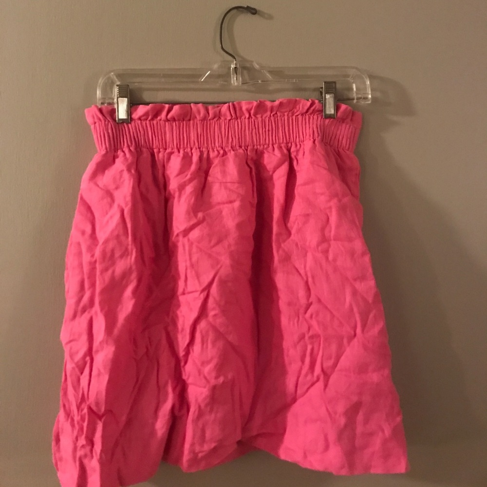 pink jcrew skirt