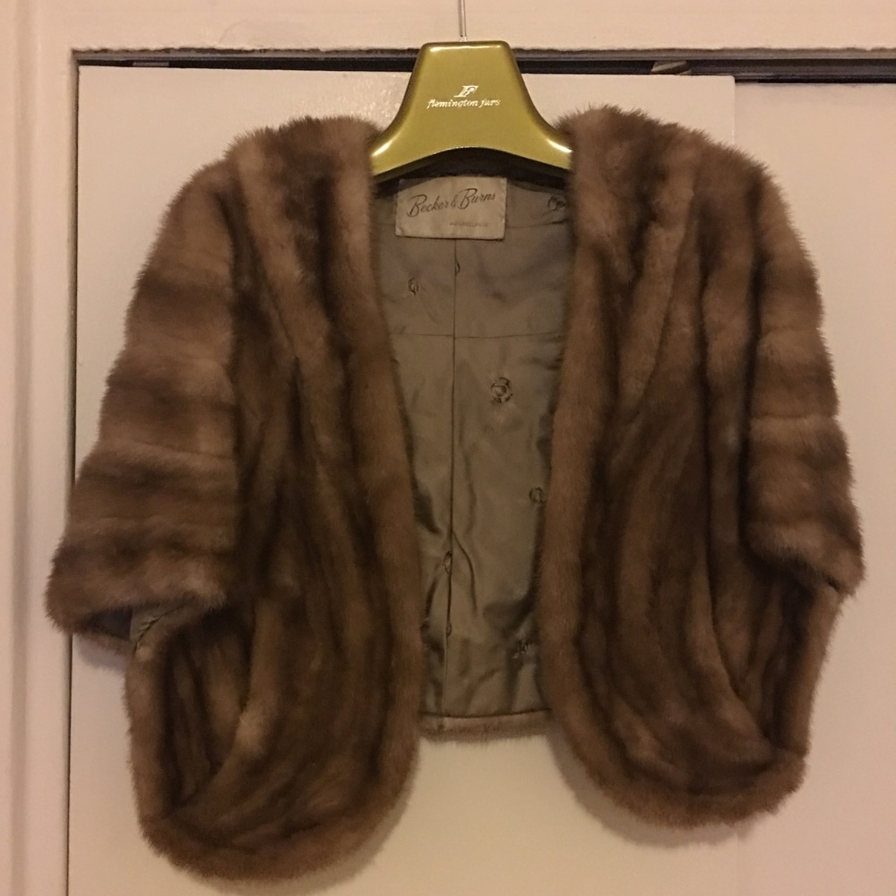 Light brown mink stole
