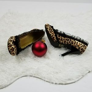 Leopard Print Heels Woman's Size 8