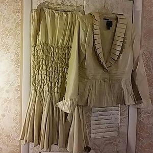 Gold 3 piece skirt set