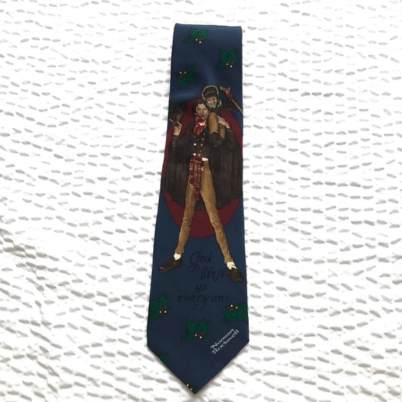 Norman Rockwell Christmas Tie - Picture 1 of 4