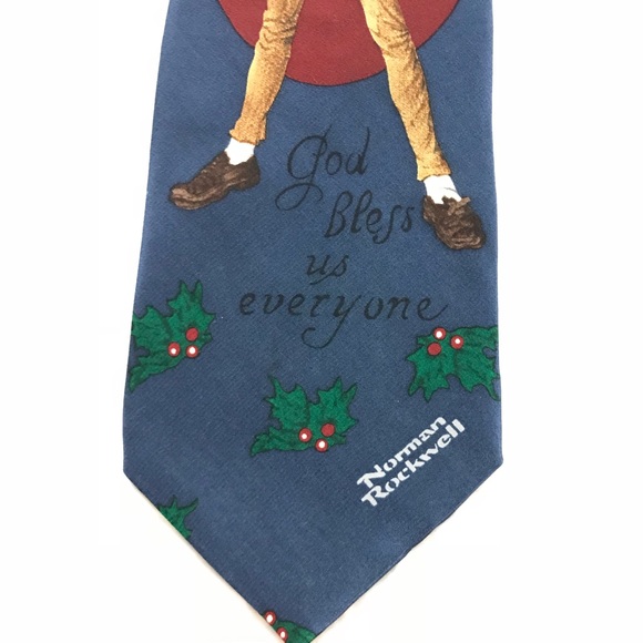 Norman Rockwell Christmas Tie - Picture 3 of 4