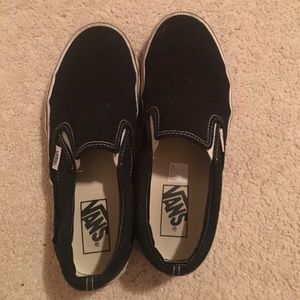 Black and White Slip On Vans