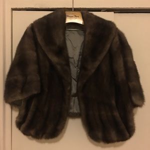 Dark. Down mink stole
