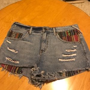 denim free people shorts