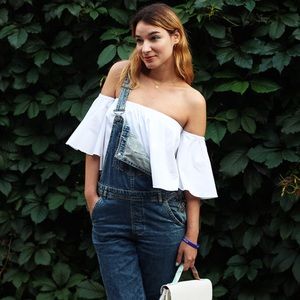 Audrey 3+1 floral off the shoulder top