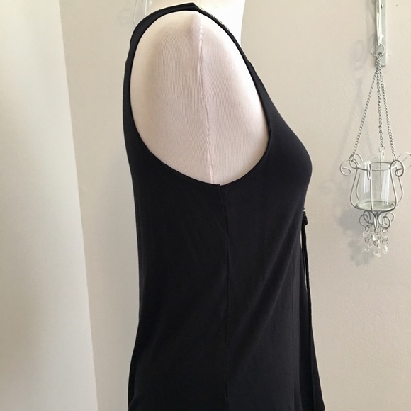 New Black Lace Up Tank Size Small - Picture 4 of 6