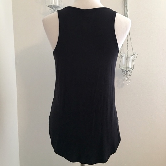 New Black Lace Up Tank Size Small - Picture 5 of 6