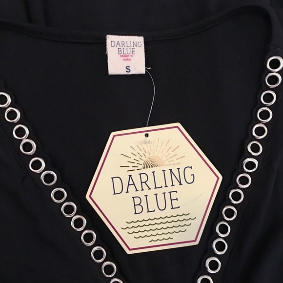 New Black Lace Up Tank Size Small - Picture 6 of 6