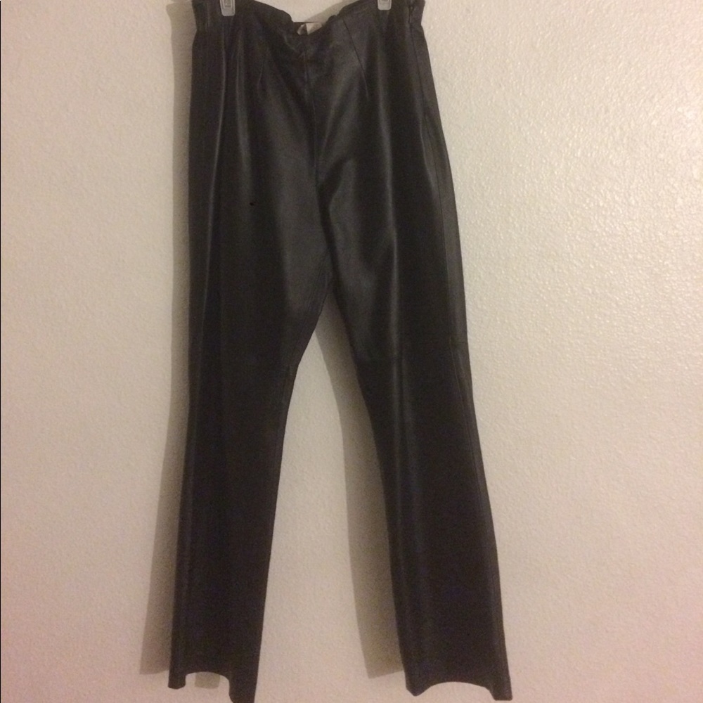 Black Leather High Waisted Pant