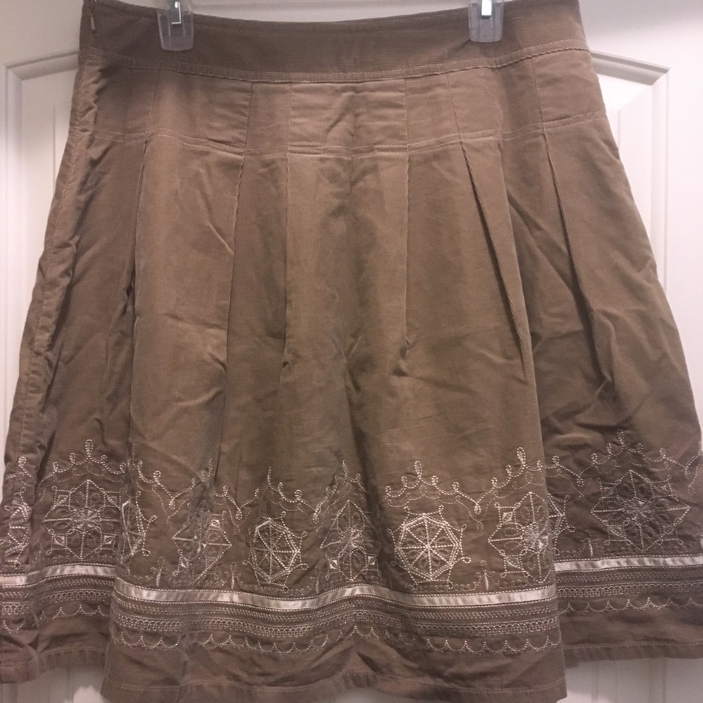LOFT skirt Brown with cream details