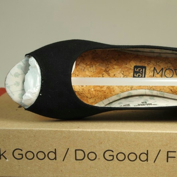 🆕 Black Organic Wedges Pumps - Picture 2 of 4