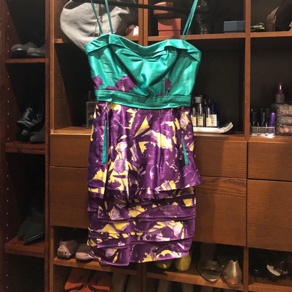 Bcbg floral cocktail dress