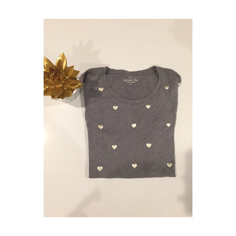 J. CREW heart detail tee