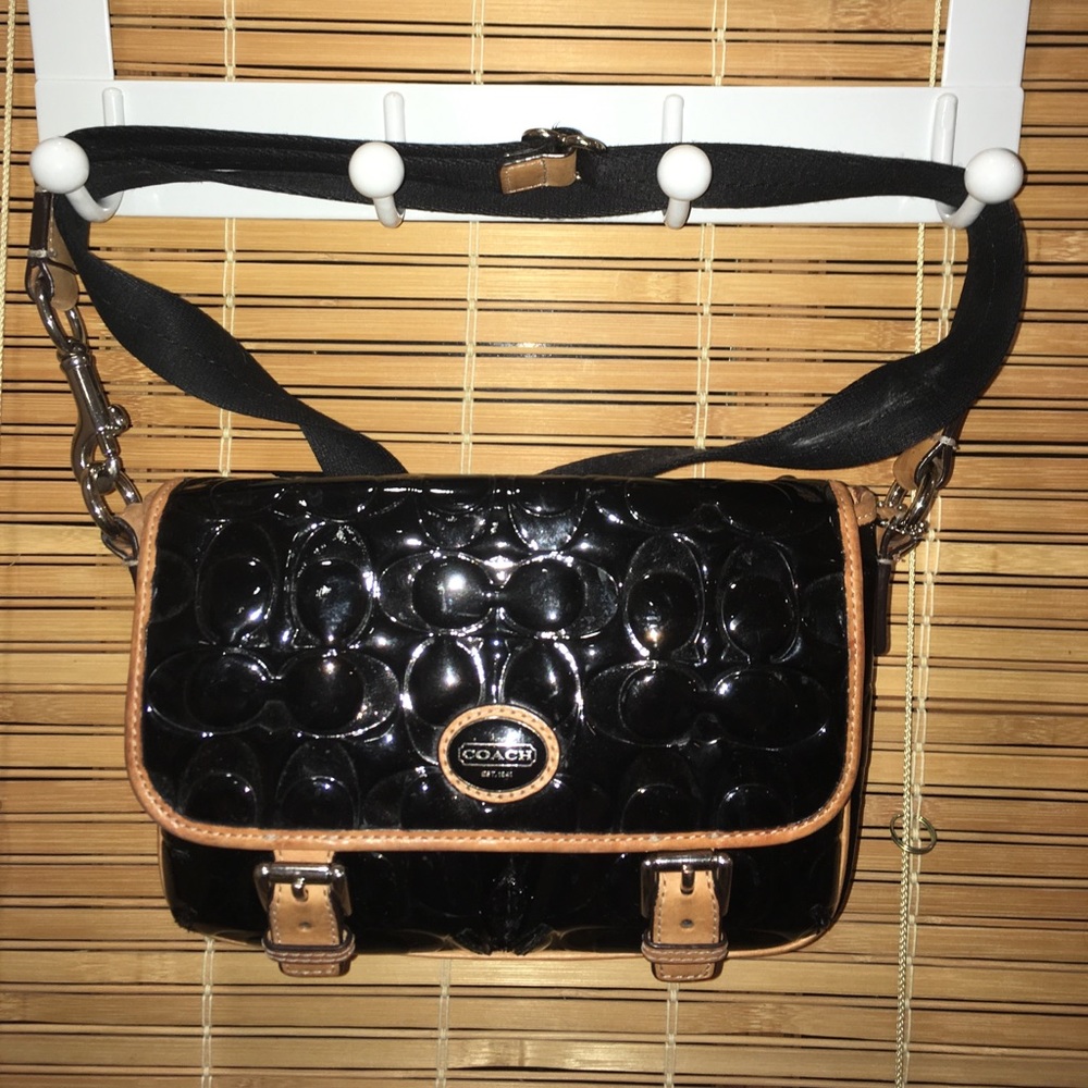 Coach crossbody patent leather bag