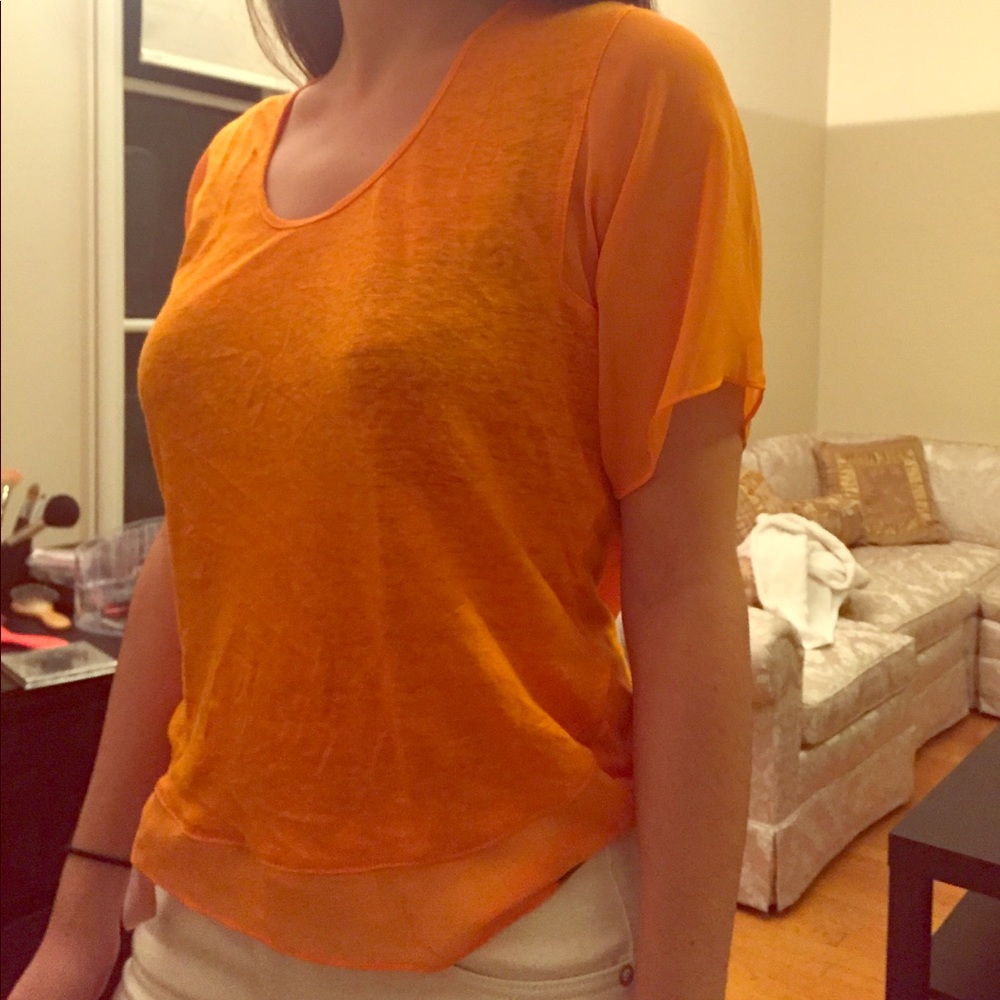 Armani Exchange orange top