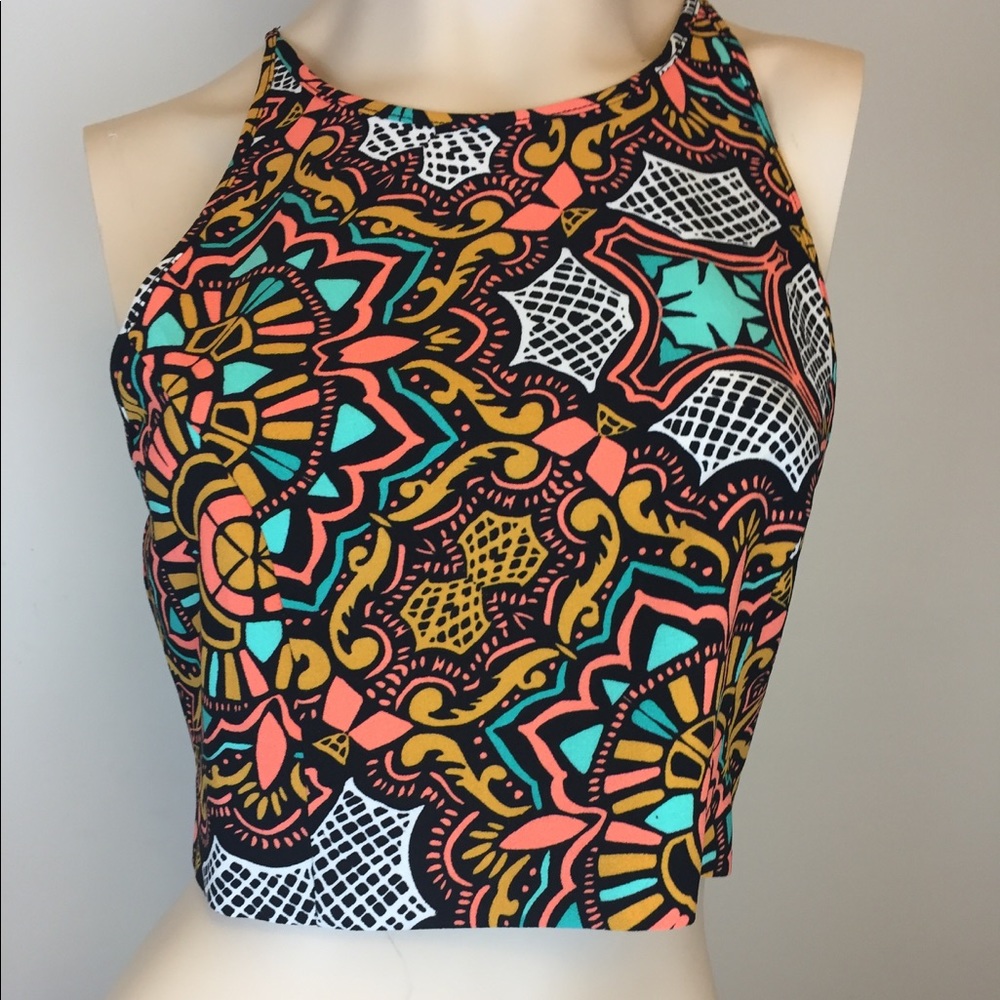 NEW MINK PINK Multicolored Crop Top Size M