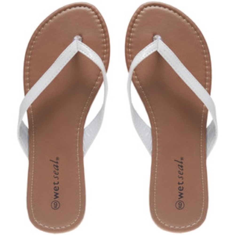 White Flip Flops