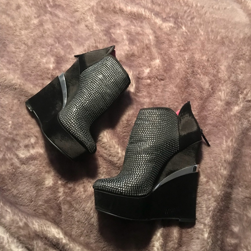 Michael Antonio Studio Rhinestoned Wedges