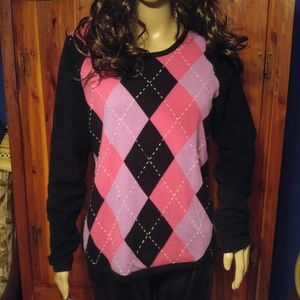100% Cashmere Argyle sweater!