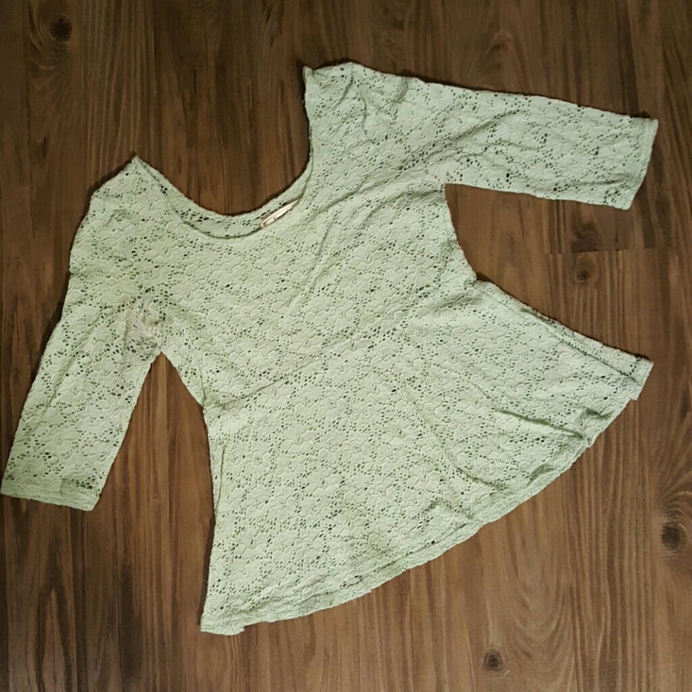 Mint Lace Peplum