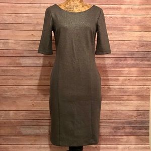 Banana Republic Gray Metallic Shimmer Dress