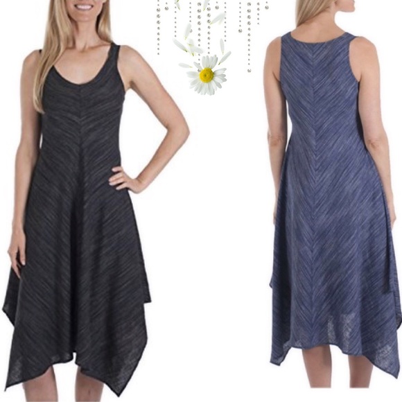 Long Asymmetrical Charcoal Dress - M- NWT - Picture 1 of 5