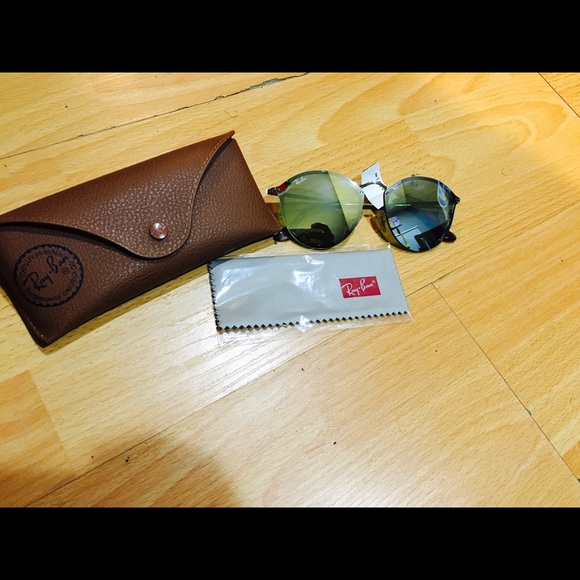 Ray-Ban Mirrored Round Sunglasses, 59MM main image 6