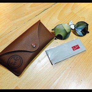 Ray-Ban Mirrored Round Sunglasses, 59MM
