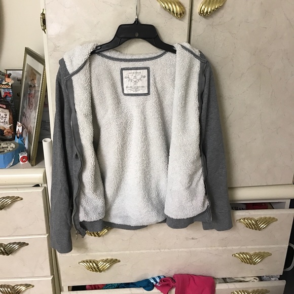 lazy comfy zip up jacket with hood - Picture 2 of 4