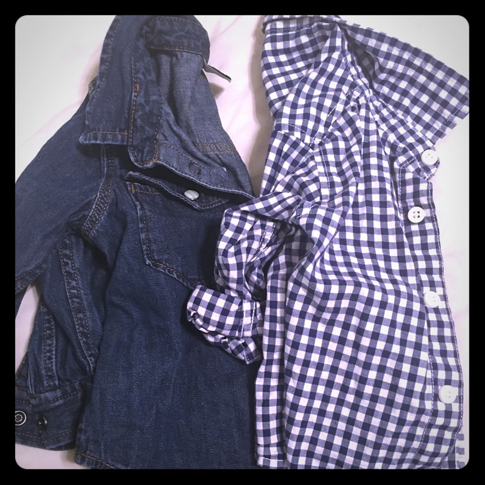 Two button up shirts boys