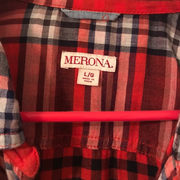 Red Multi Patterned Plaid Shirt - Picture 2 of 5