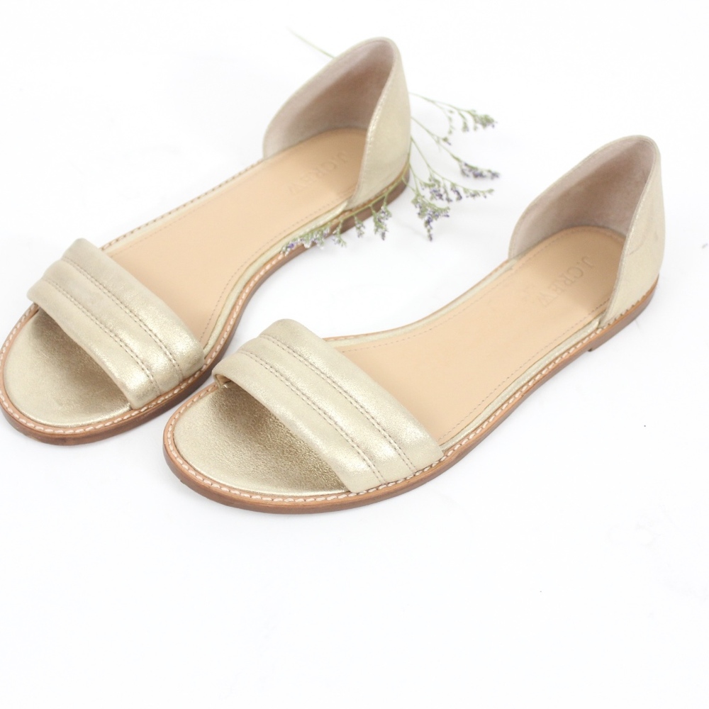 J. Crew Gold Leather Sandal