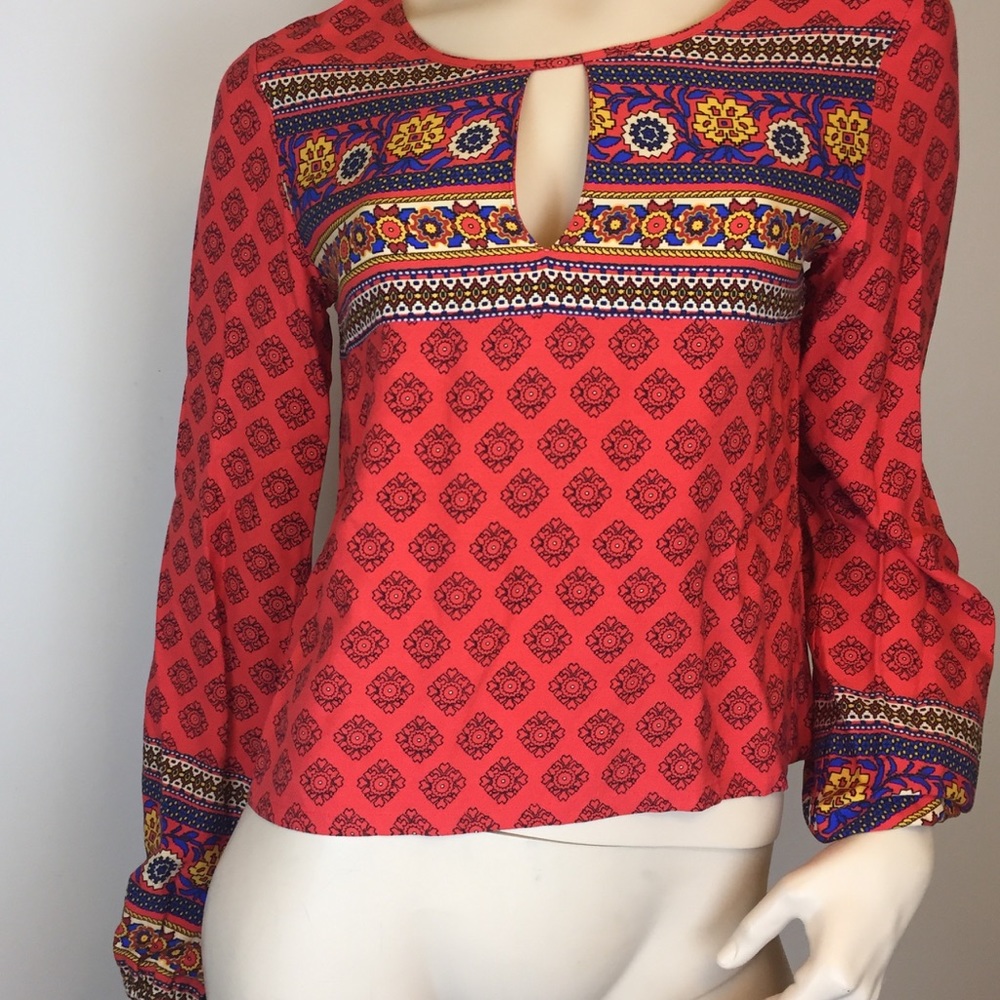 NEW Mink Pink Multicolored Paisley Top Size XS