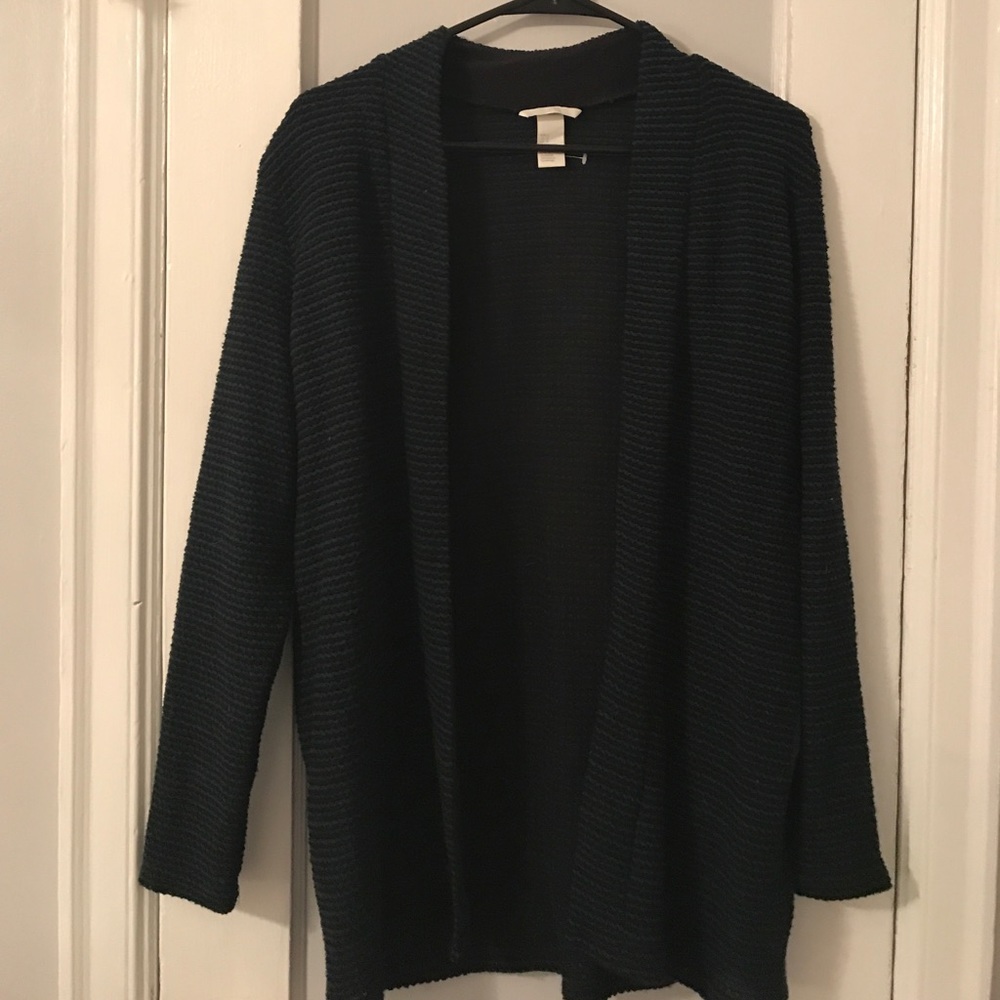 Striped Open Cardigan