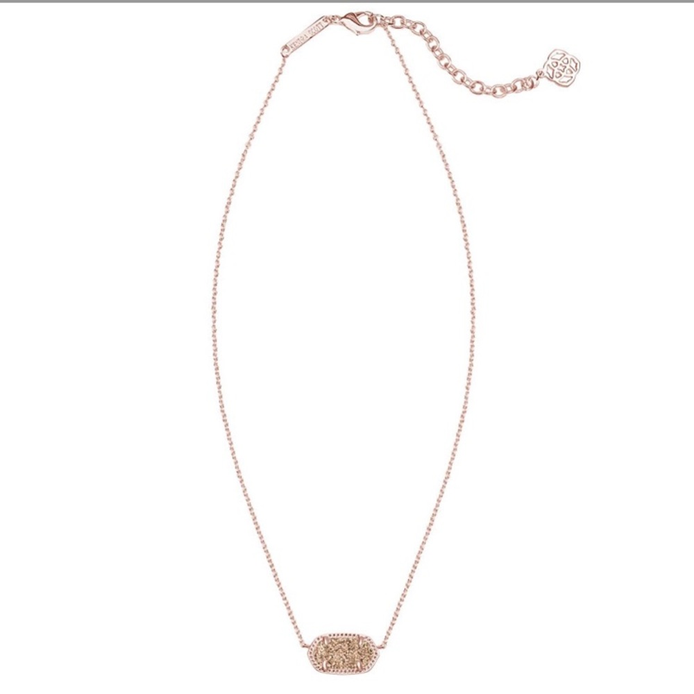 Kendra Scott Elisa Necklace in Rose Gold Drusy