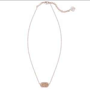 Kendra Scott Elisa Necklace in Rose Gold Drusy