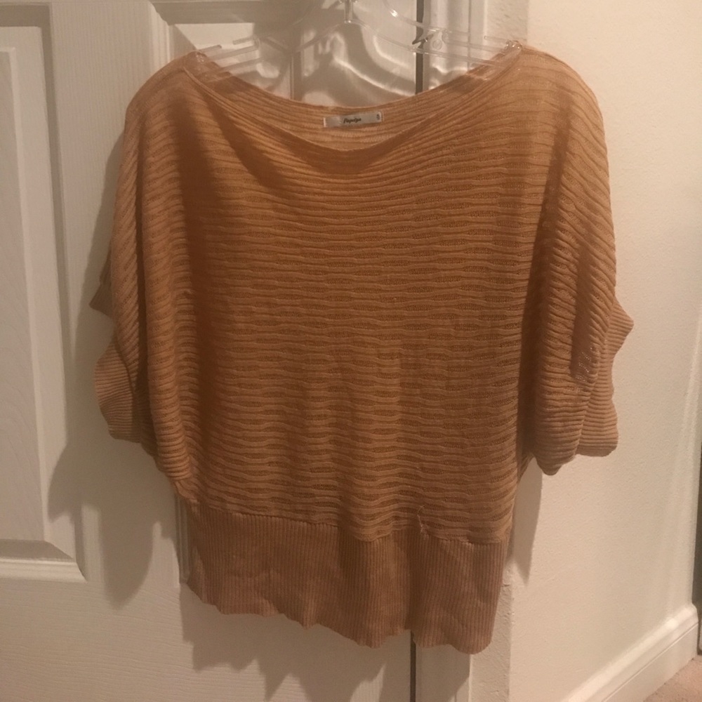 Dolman sleeve knit sweater.