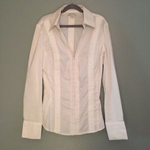 WHBM long sleeved fitted blouse