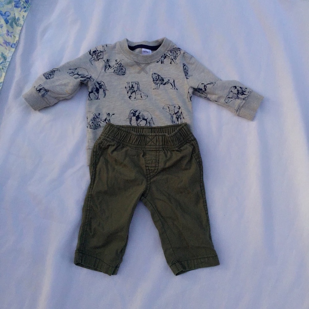 Baby Boy Carter's Gray Sweatshirt and Pants Set